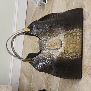 Faux Croc Leather Handbag